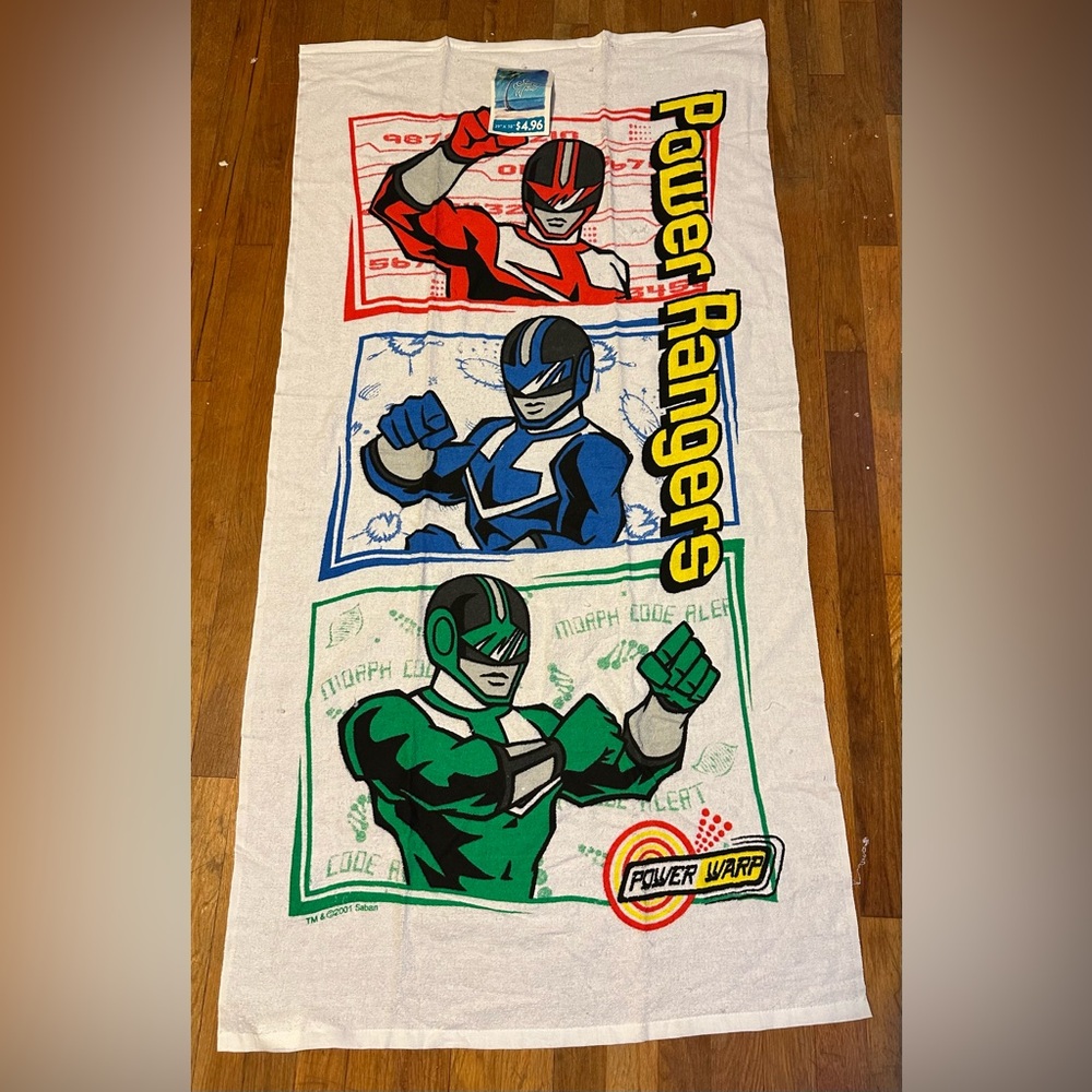 ❌SOLD❌ VTG NWT Power Rangers Beach Towel 2001